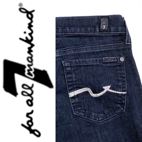 7 For All Mankind Denim - 7 For All Mankind Bootcut Rhinestone Jeans